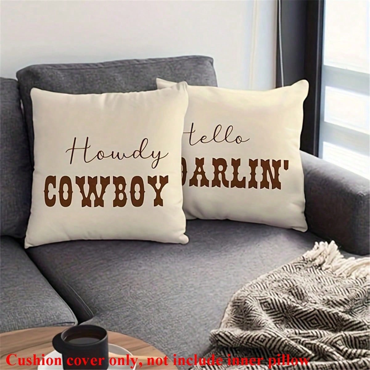 Pillow Insert 18X18 - 2pcs Western Cowboy Throw Pillow Covers