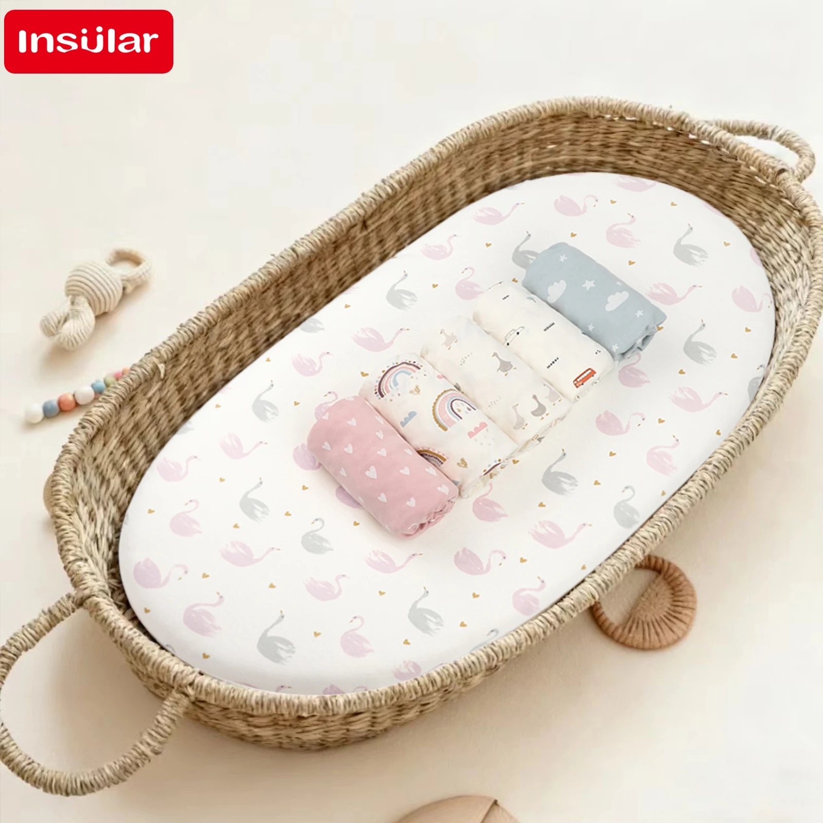 Mattress Pad Topper - INSULAR 1PCS Polyester Fitted Crib Sheet