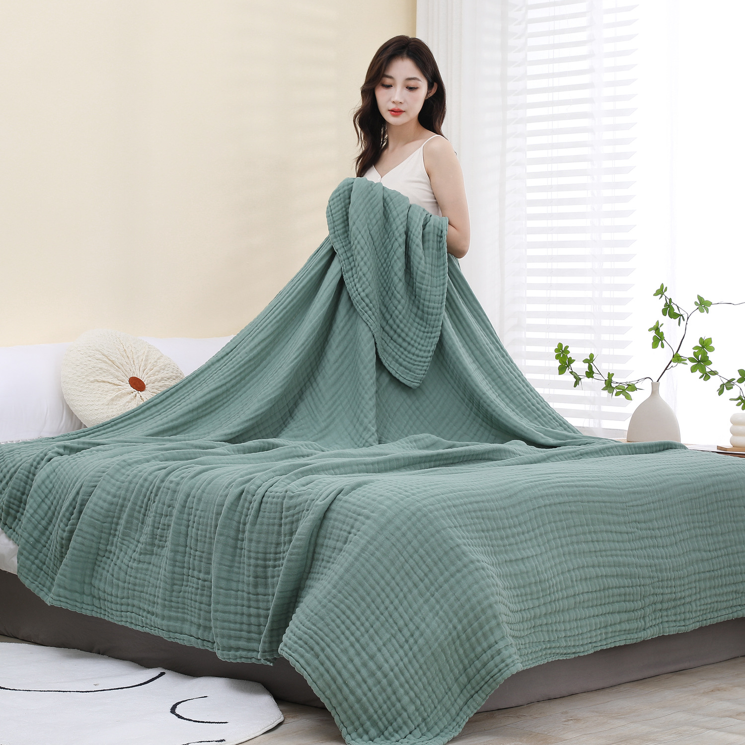 Quilt Cotton Summer - 100% Cotton Muslin Blanket For Bed