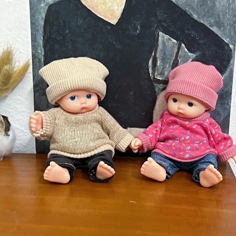 Home Textiles Today - 1pc 12cm Reborn Miniature Doll, Simulation