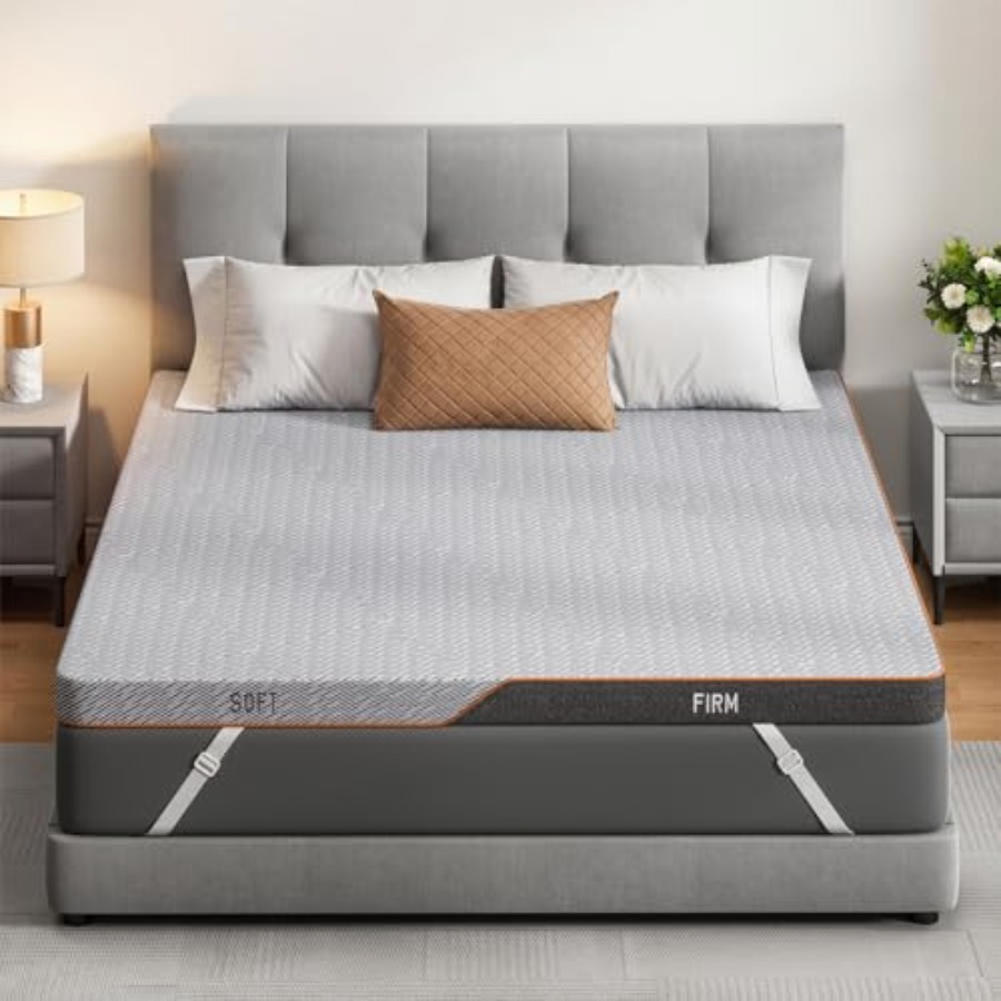 Mattress Pad Topper - Dual Firmness Mattress Topper, 3 Inch