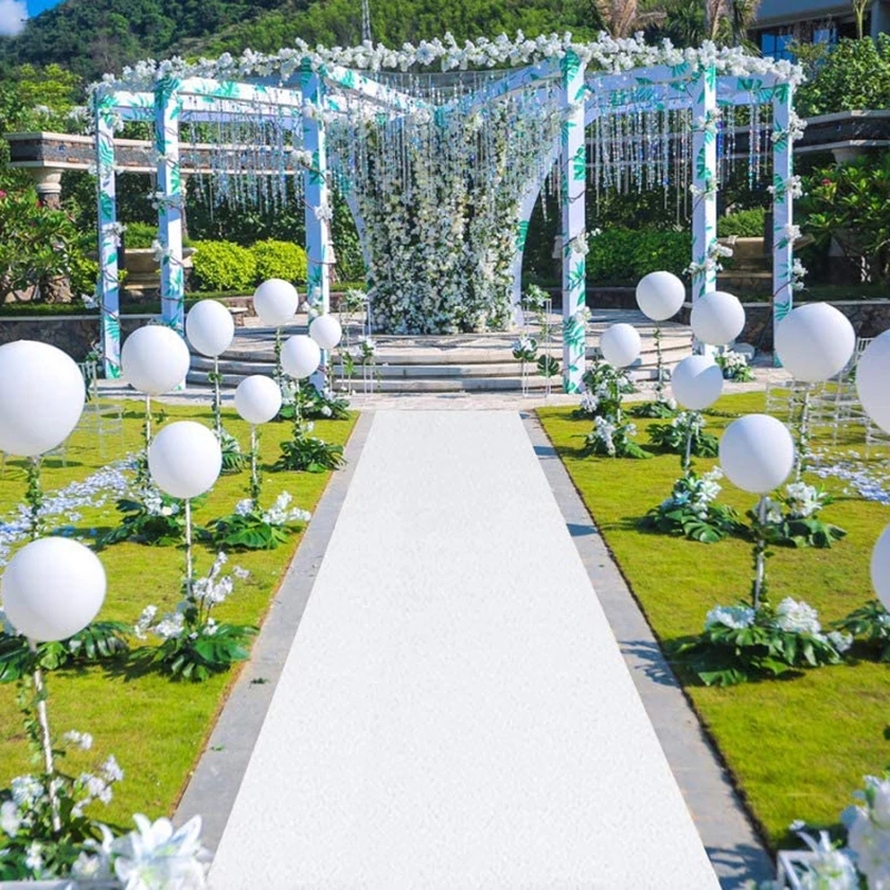 Home Textiles Exhibition - White Non-woven Fabric Carpet Wedding Aisle