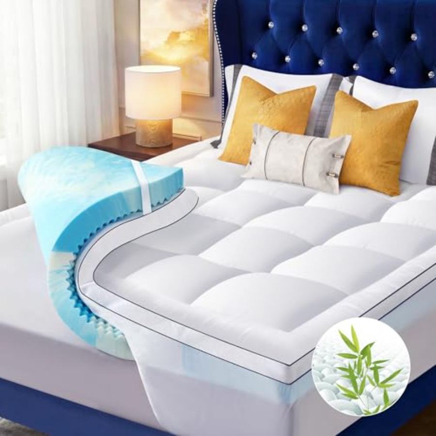 Mattress Pad Topper - Size 4 Inch Dual Layer Mattress