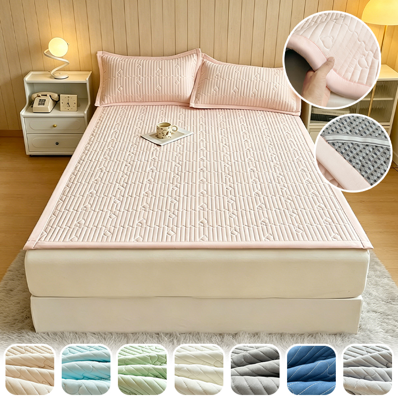 Mattress Pad Topper - Foldable Washable Mattress Topper Breathable Moisture