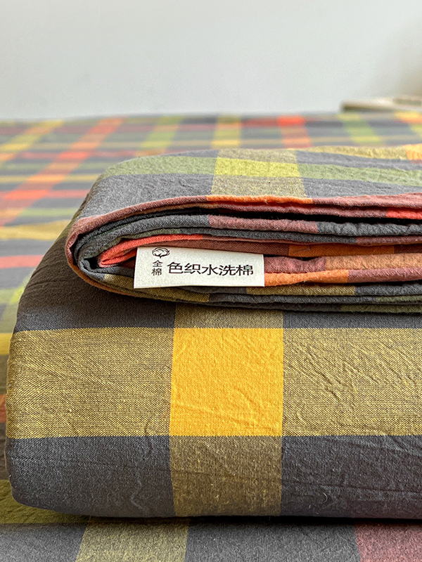 Quilt Cotton Summer - Simple Grid Pattern Pure Cotton Washed