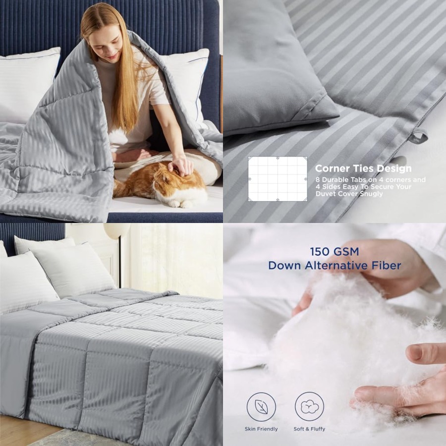 Quilt Cotton Summer - Duvet Insert Queen Size - Lightweight