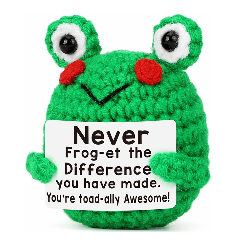 Funny Crochet Frog Figurines E - Home Textiles Today avaliação e preço