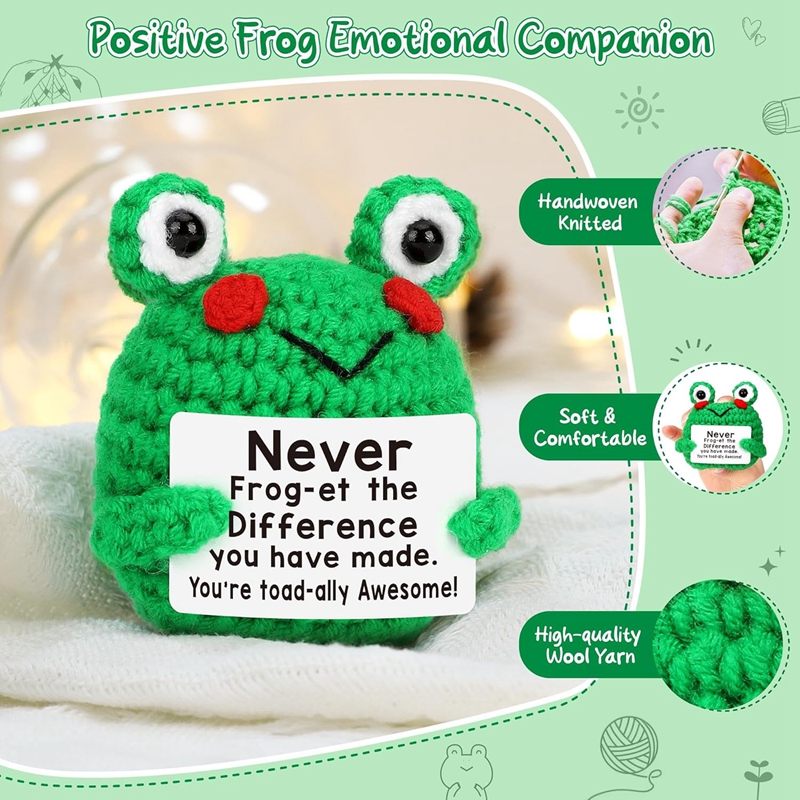 Funny Crochet Frog Figurines E - Home Textiles Today avaliação e preço