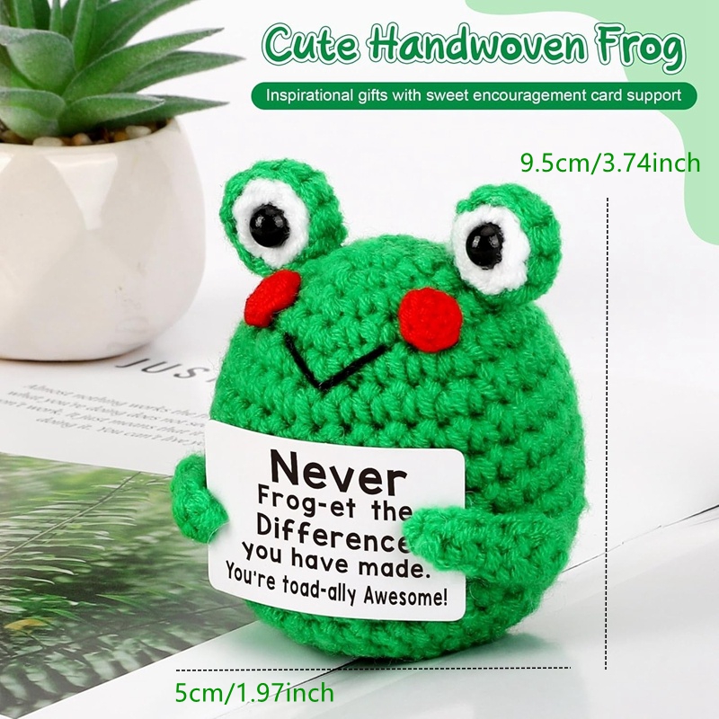 Funny Crochet Frog Figurines E - Home Textiles Today avaliação e preço