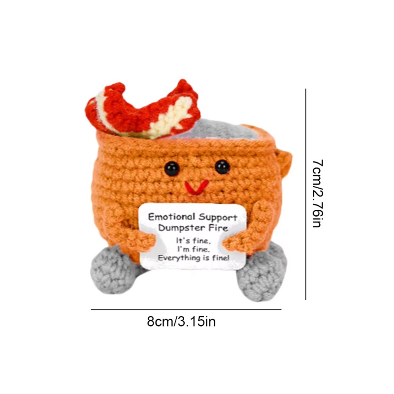 Handmade Crochet Dumpster Fire - Home Textiles Today avaliação e preço