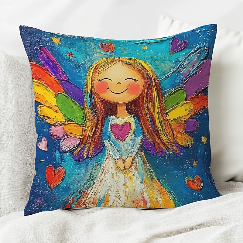 Colorful Angel Wings Pillow Co - Pillow Insert 18X18 avaliação e preço