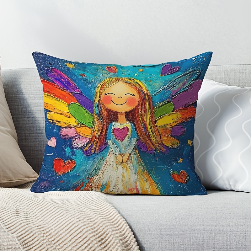 Colorful Angel Wings Pillow Co - Pillow Insert 18X18 avaliação e preço