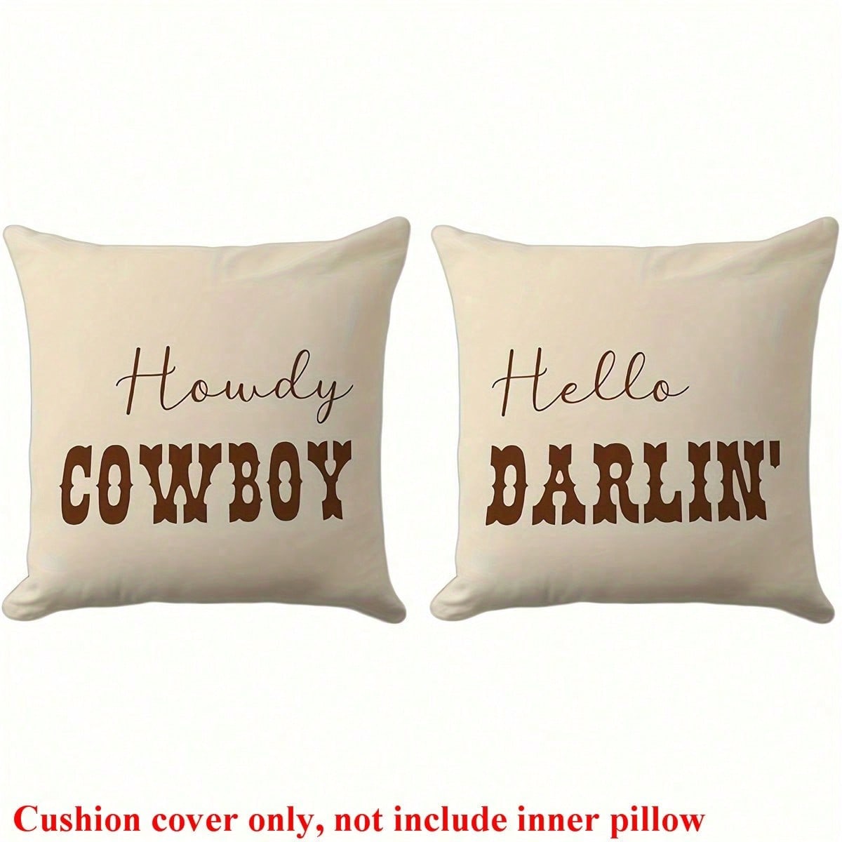 2pcs Western Cowboy Throw Pill - Pillow Insert 18X18 avaliação e preço