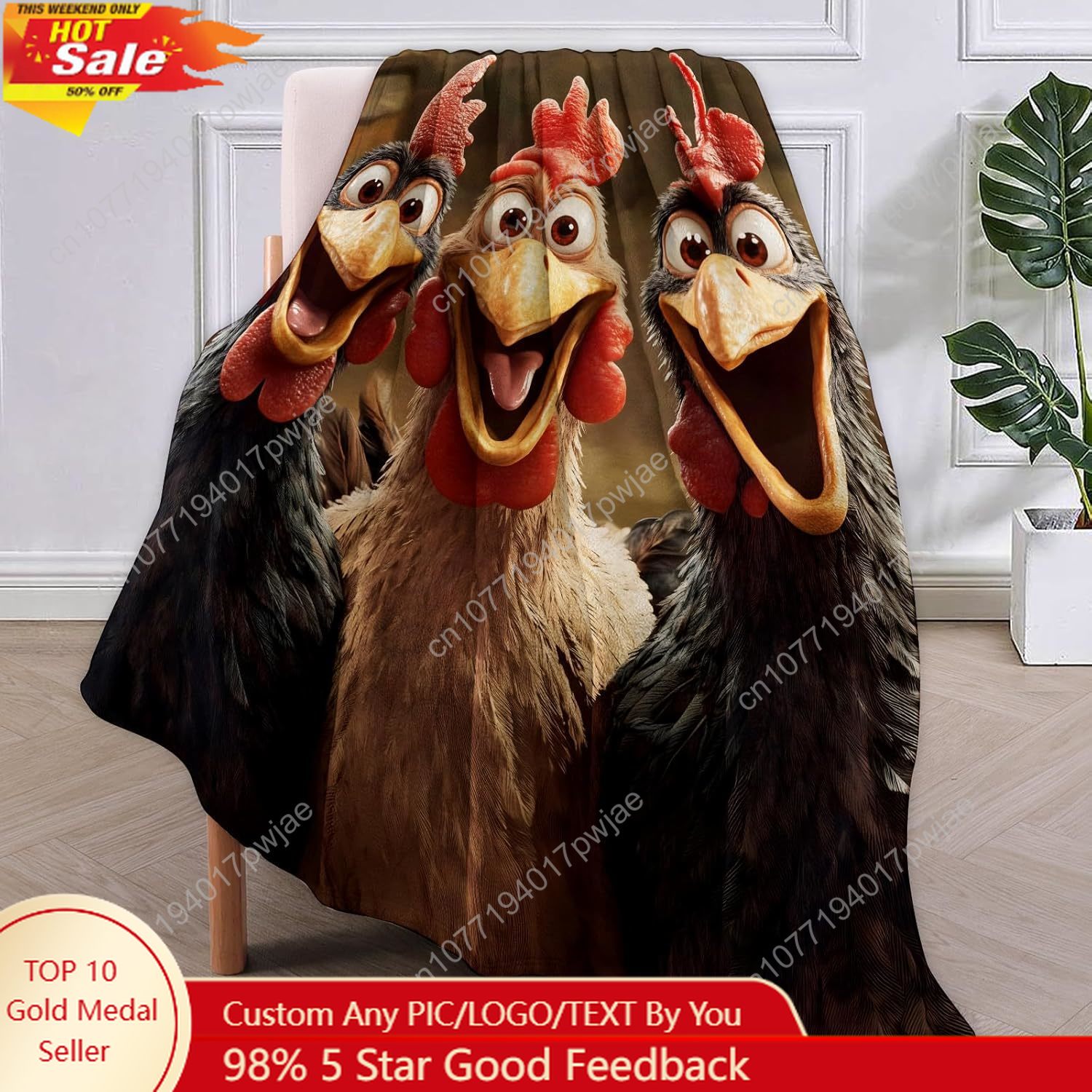Chickens Blanket Gifts for Wom - Home Textiles Usa avaliação e preço