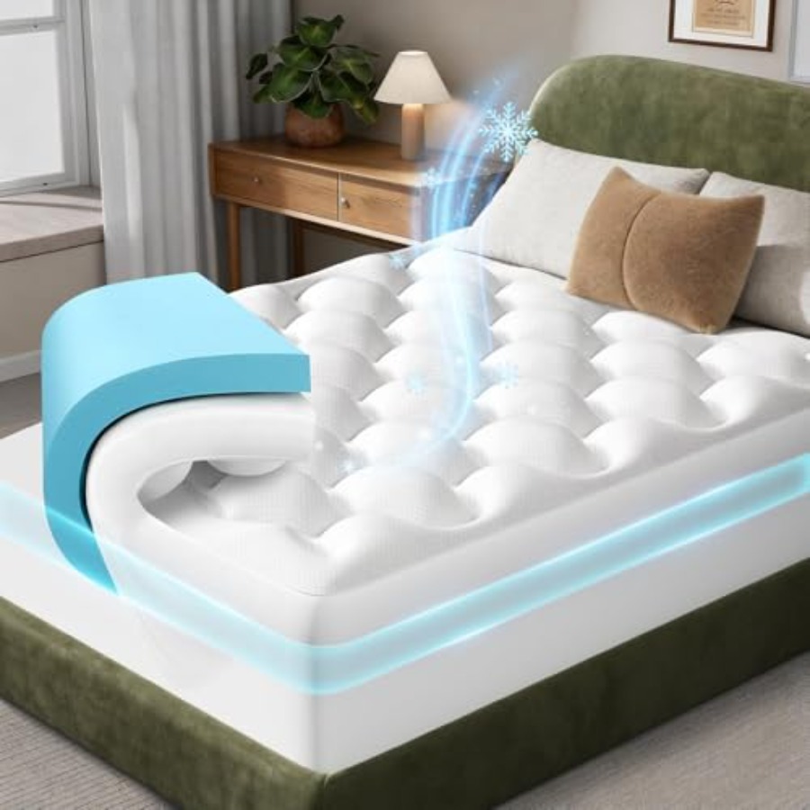 Cooling 4 lnch Size Dual Layer - Mattress Pad Topper avaliação e preço