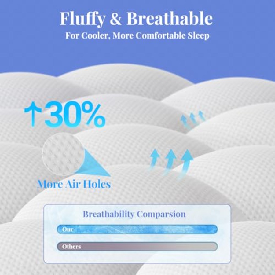 Cooling 4 lnch Size Dual Layer - Mattress Pad Topper avaliação e preço