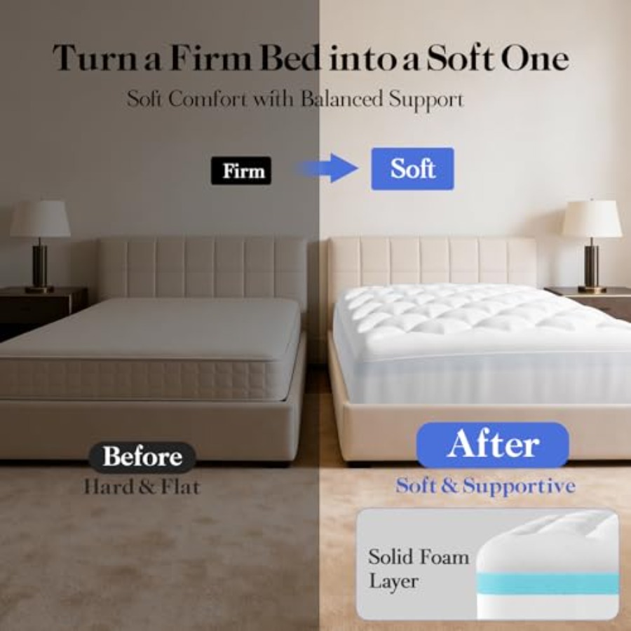 Cooling 4 lnch Size Dual Layer - Mattress Pad Topper avaliação e preço