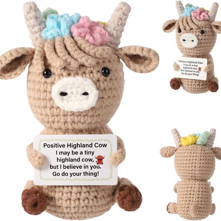 Crochet Emotional Cow Doll Dec - Home Textiles Today avaliação e preço