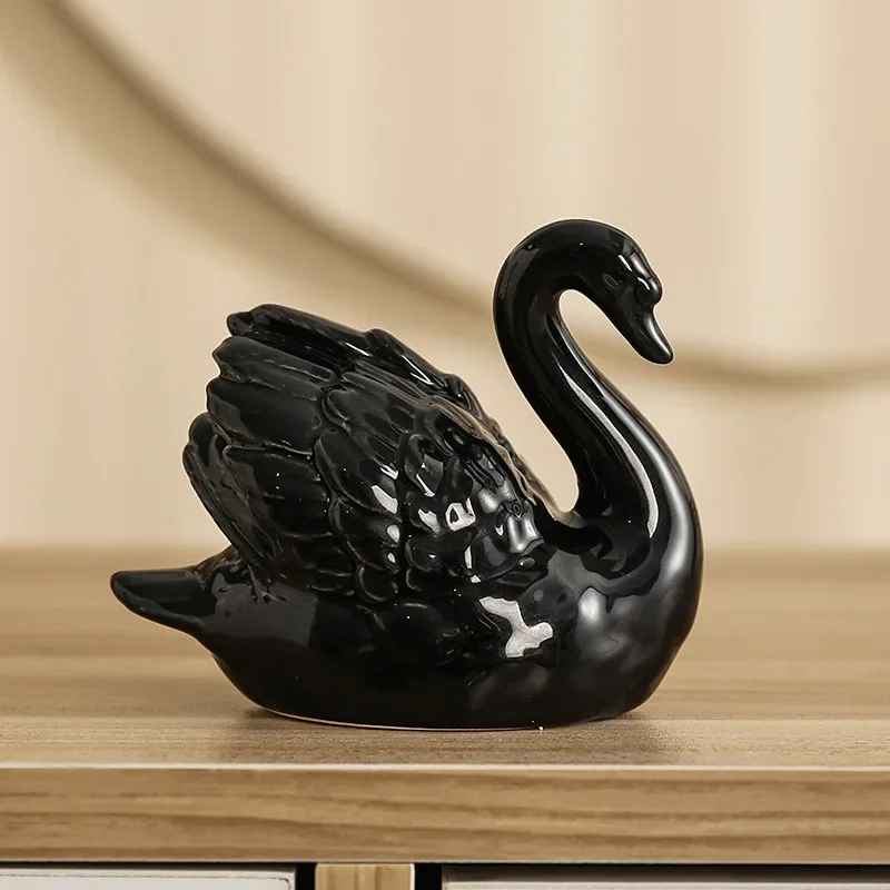 Couple Swan Ceramic Jewelry Cr - Xt Home Textiles avaliação e preço