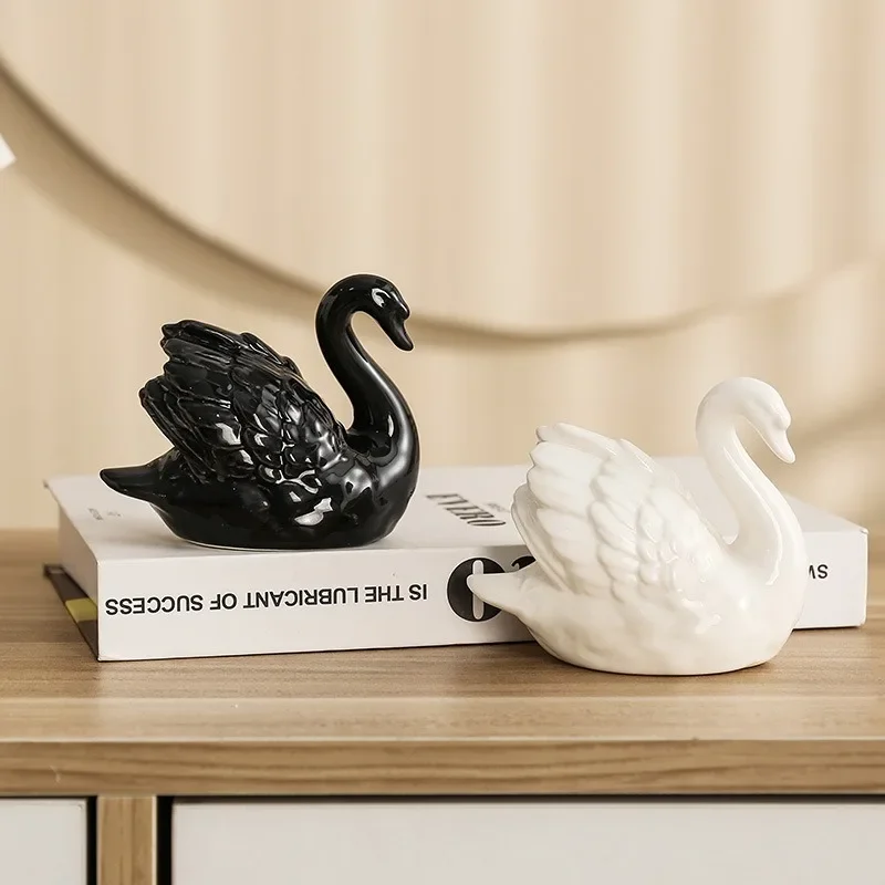 Couple Swan Ceramic Jewelry Cr - Xt Home Textiles avaliação e preço