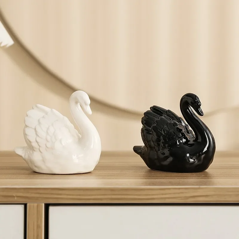 Couple Swan Ceramic Jewelry Cr - Xt Home Textiles avaliação e preço
