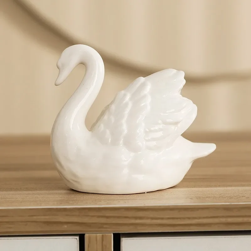 Couple Swan Ceramic Jewelry Cr - Xt Home Textiles avaliação e preço