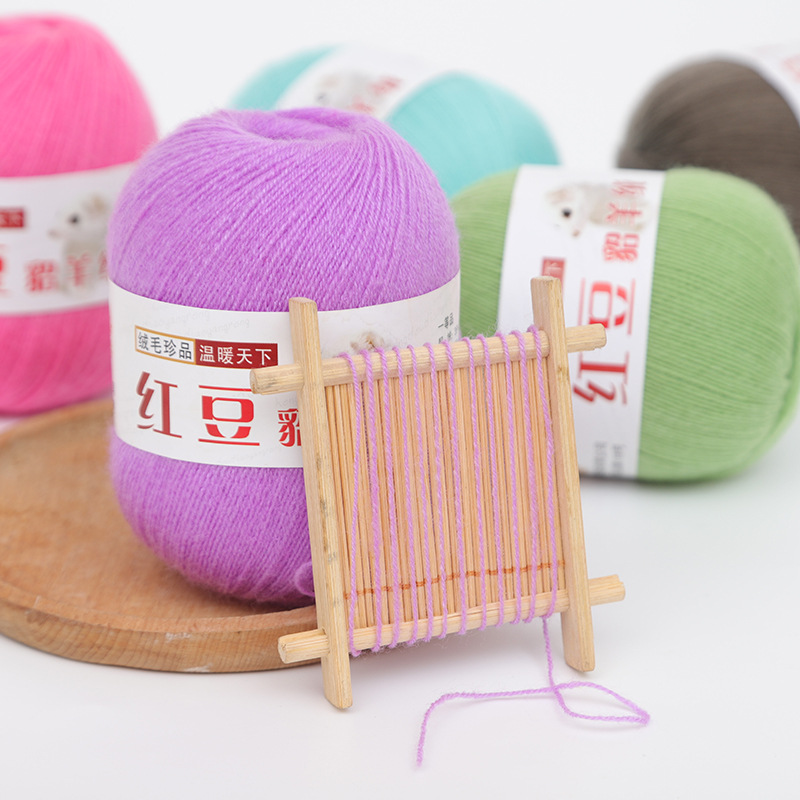 50g 1Pc hand knitting Cashmere - Wool Blanket Herringbone avaliação e preço