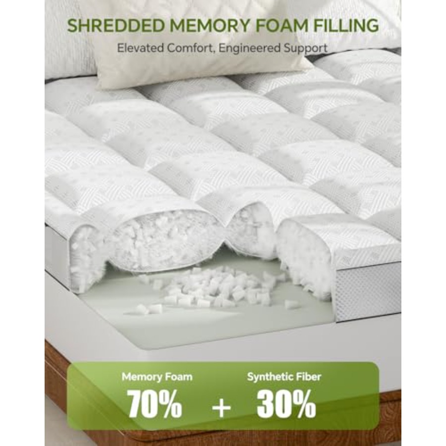 Mattress Topper 3 Inch, Pillow - Mattress Pad Topper avaliação e preço