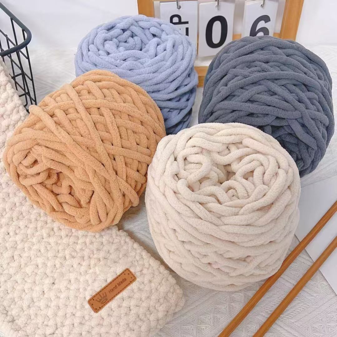 3PCS 300g Chenille Knitting Ya - Wool Blanket Herringbone avaliação e preço
