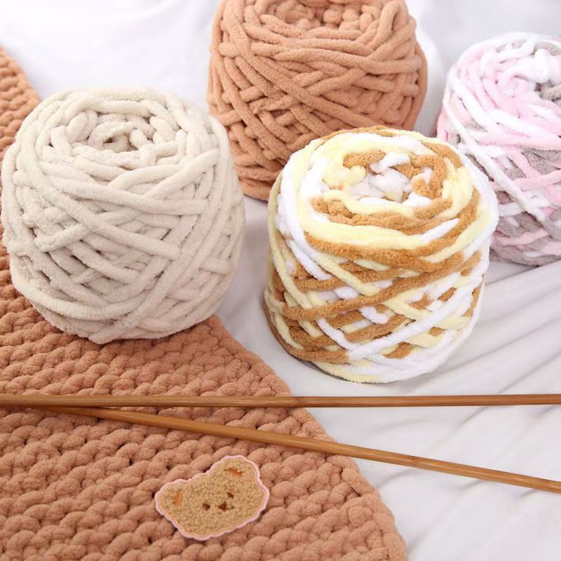 3PCS 300g Chenille Knitting Ya - Wool Blanket Herringbone avaliação e preço