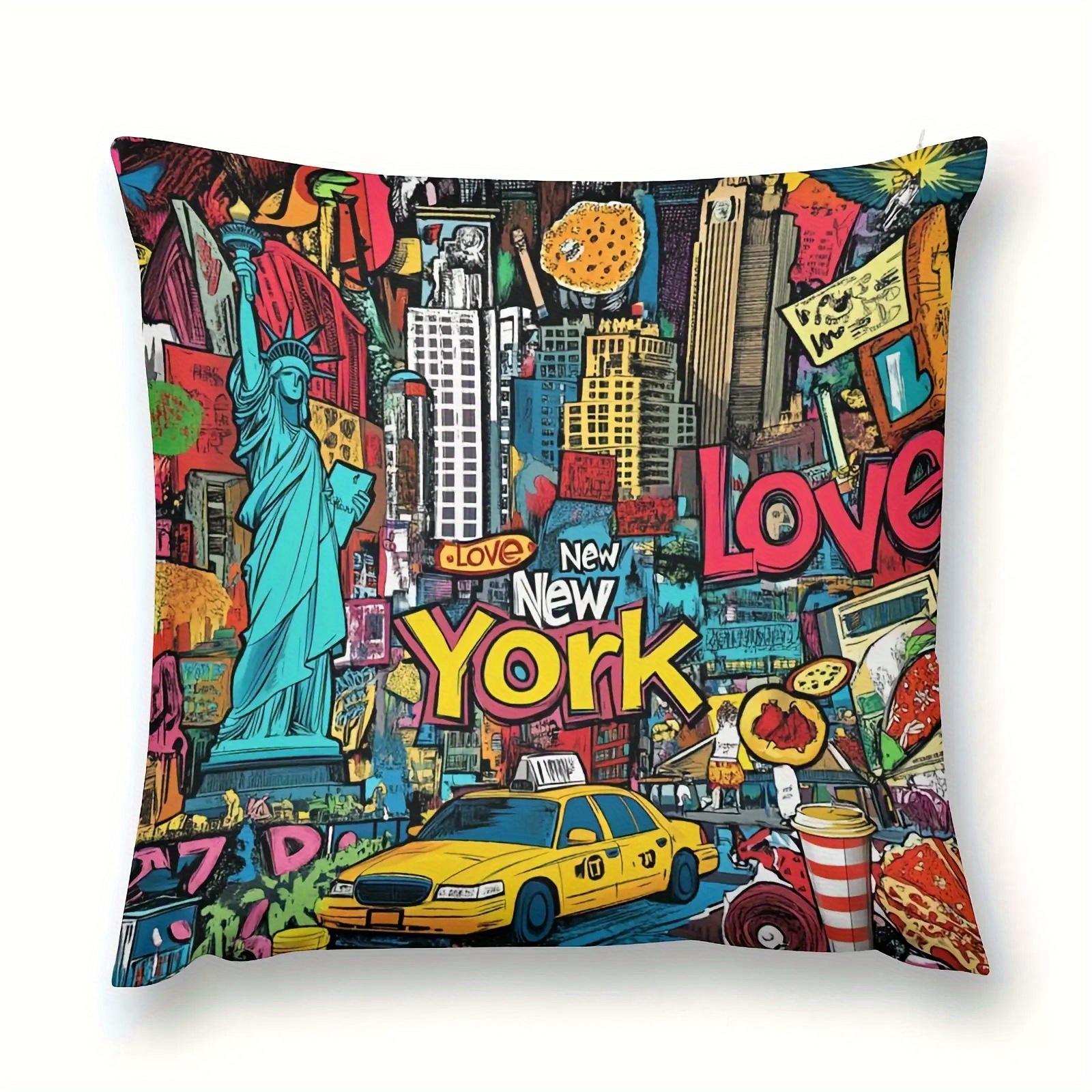 2D Flat 1pc 18x18 Inch New Yor - Pillow Insert 18X18 avaliação e preço