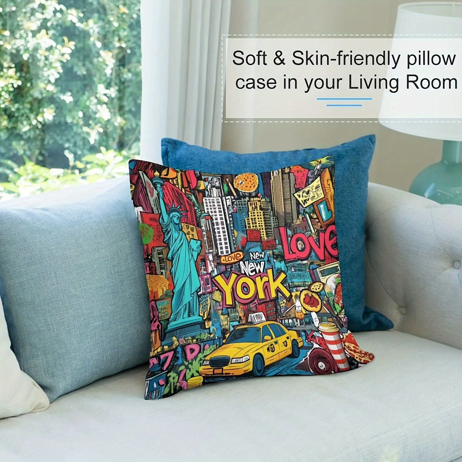 2D Flat 1pc 18x18 Inch New Yor - Pillow Insert 18X18 avaliação e preço
