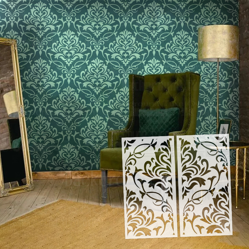 40cm - 80cm Wall Stencil Decor - Vintage Home Textiles avaliação e preço