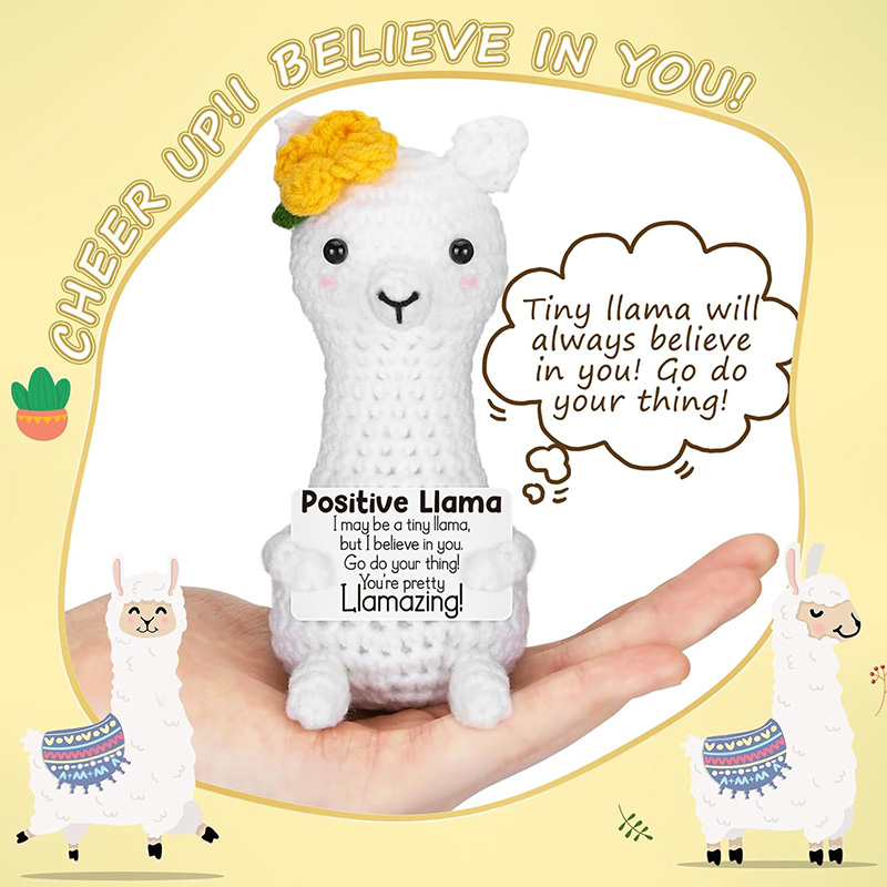 Funny Handmade Crochet Llama P - Home Textiles Today avaliação e preço