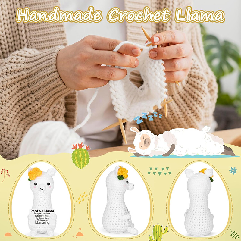 Funny Handmade Crochet Llama P - Home Textiles Today avaliação e preço