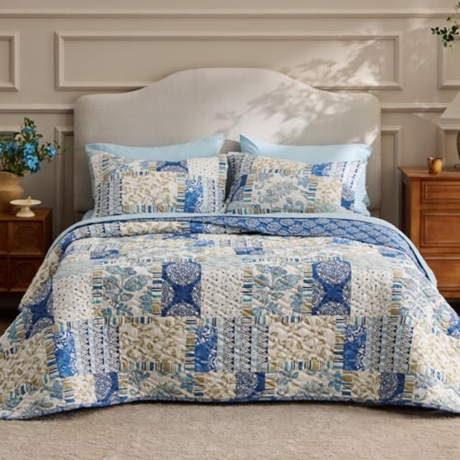 Patchwork Quilt Queen Size - S - Quilt Cotton Summer avaliação e preço