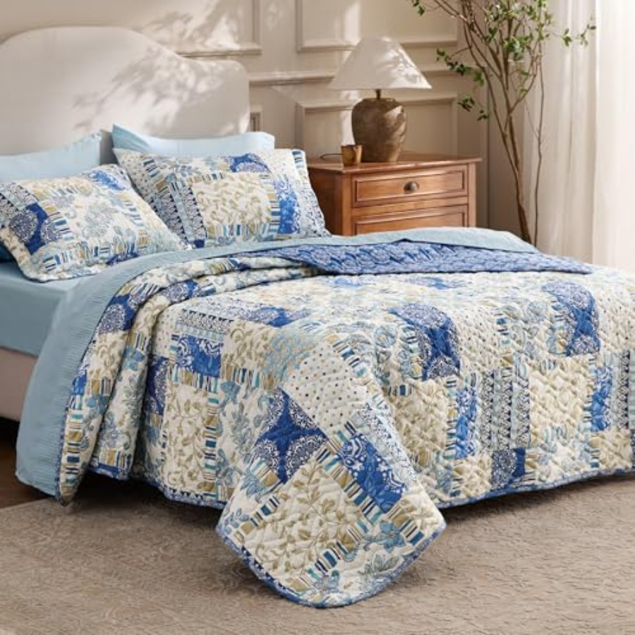 Patchwork Quilt Queen Size - S - Quilt Cotton Summer avaliação e preço