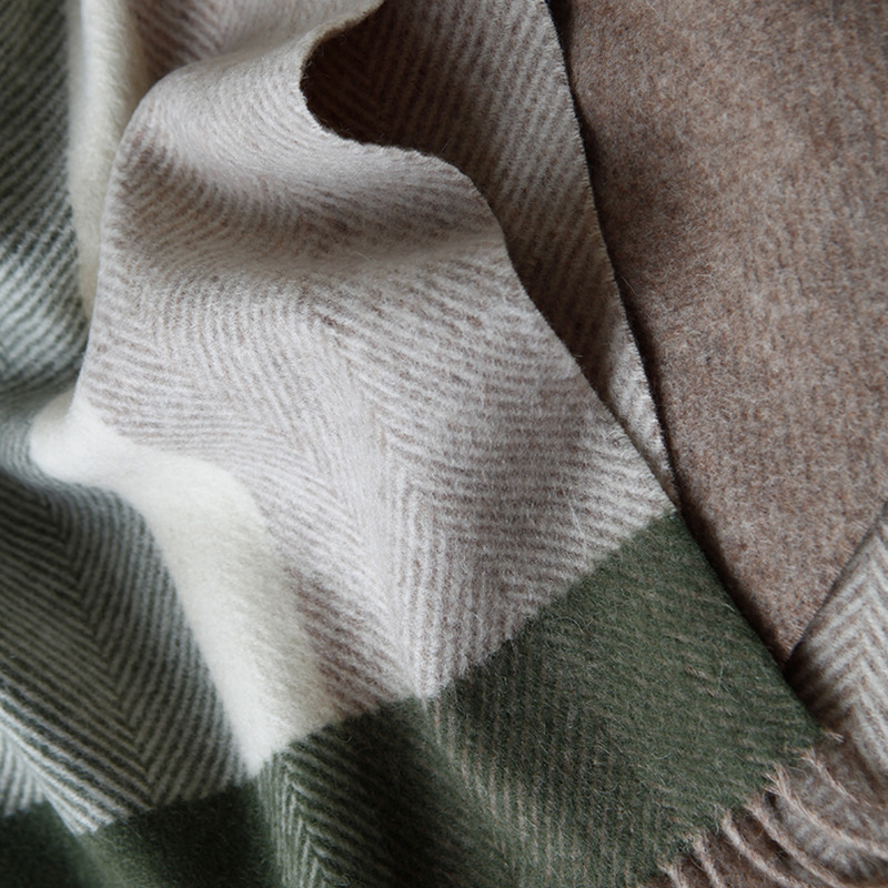 Cashmere Herringbone Pattern W - Wool Blanket Herringbone avaliação e preço