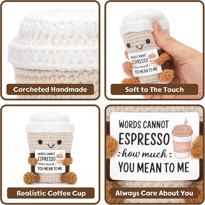 Handmade Crochet Coffee Doll w - Home Textiles Today avaliação e preço