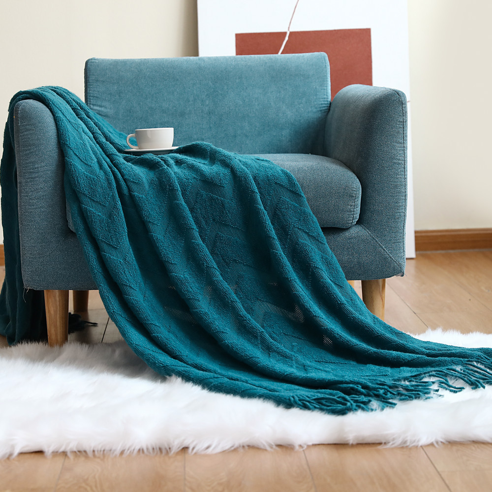 Herringbone Pattern Sofa Throw - Wool Blanket Herringbone avaliação e preço