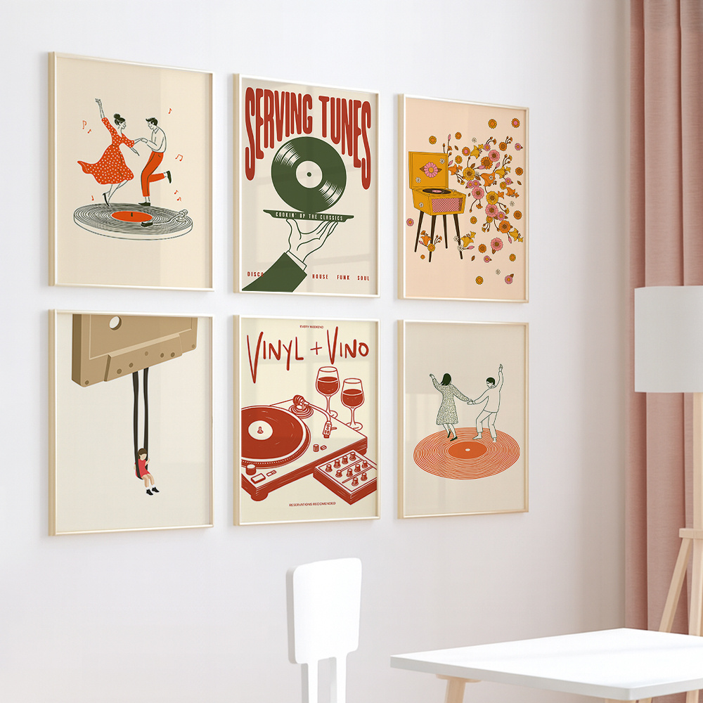 1pc Vintage Music Canvas Poste - Vintage Home Textiles avaliação e preço