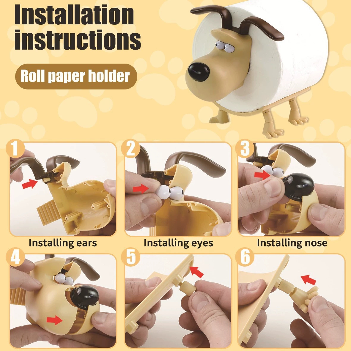 Fun Dog Toilet Paper Holder Ho - Xt Home Textiles avaliação e preço