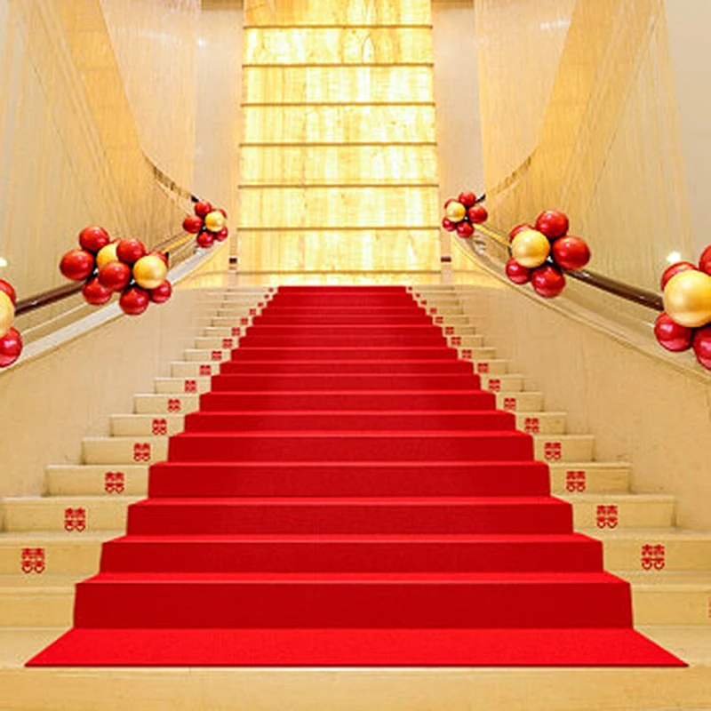Red Wedding Carpet Thick Mater - Home Textiles Exhibition avaliação e preço