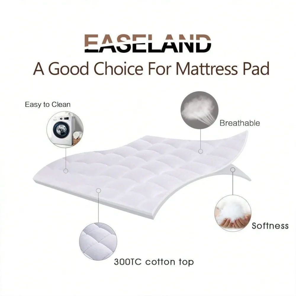 Full Size Mattress Pad Pillow  - Mattress Pad Topper avaliação e preço