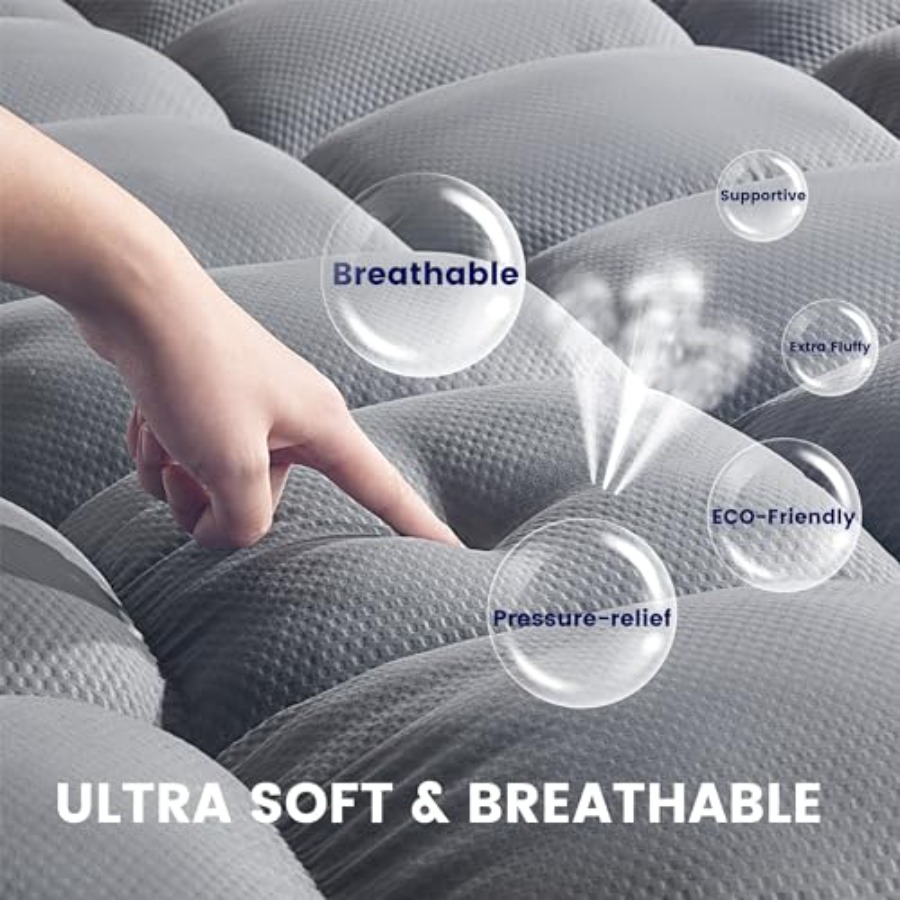 Mattress Topper Size, Extra Th - Mattress Pad Topper avaliação e preço