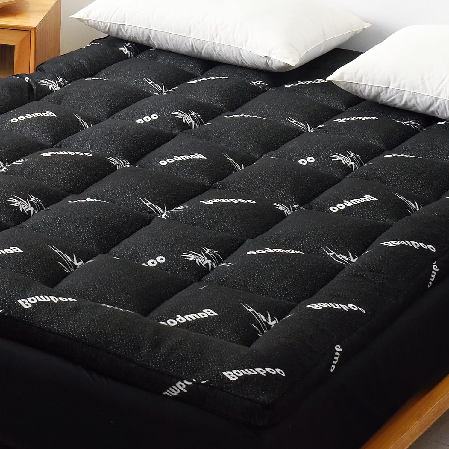 King Size Cooling Bamboo Mattr - Mattress Pad Topper avaliação e preço