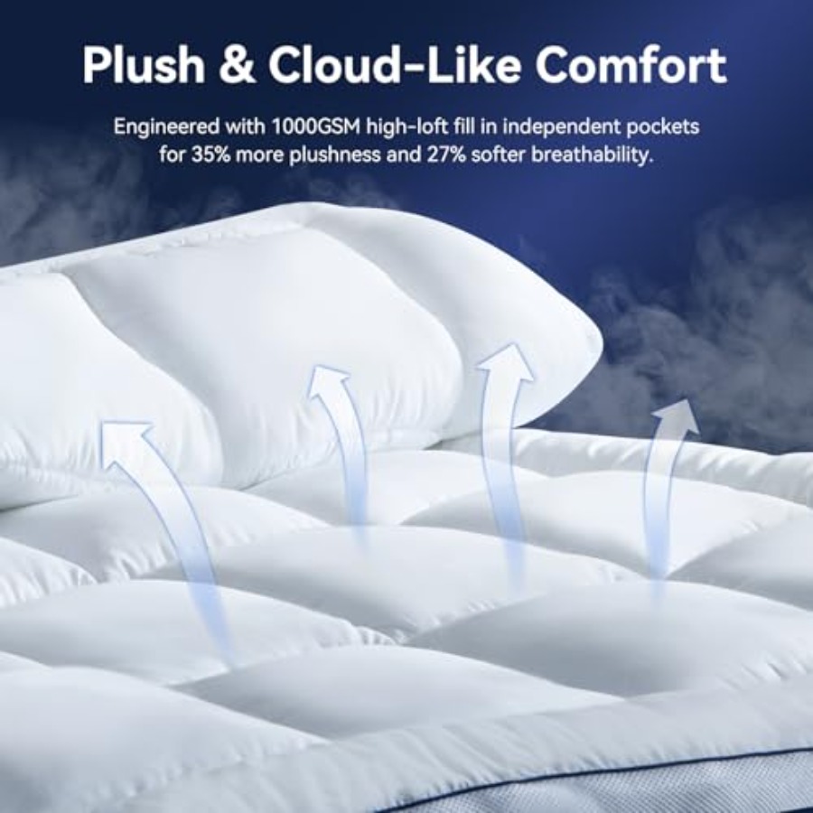 Size 4 Inch Dual Layer Mattres - Mattress Pad Topper avaliação e preço
