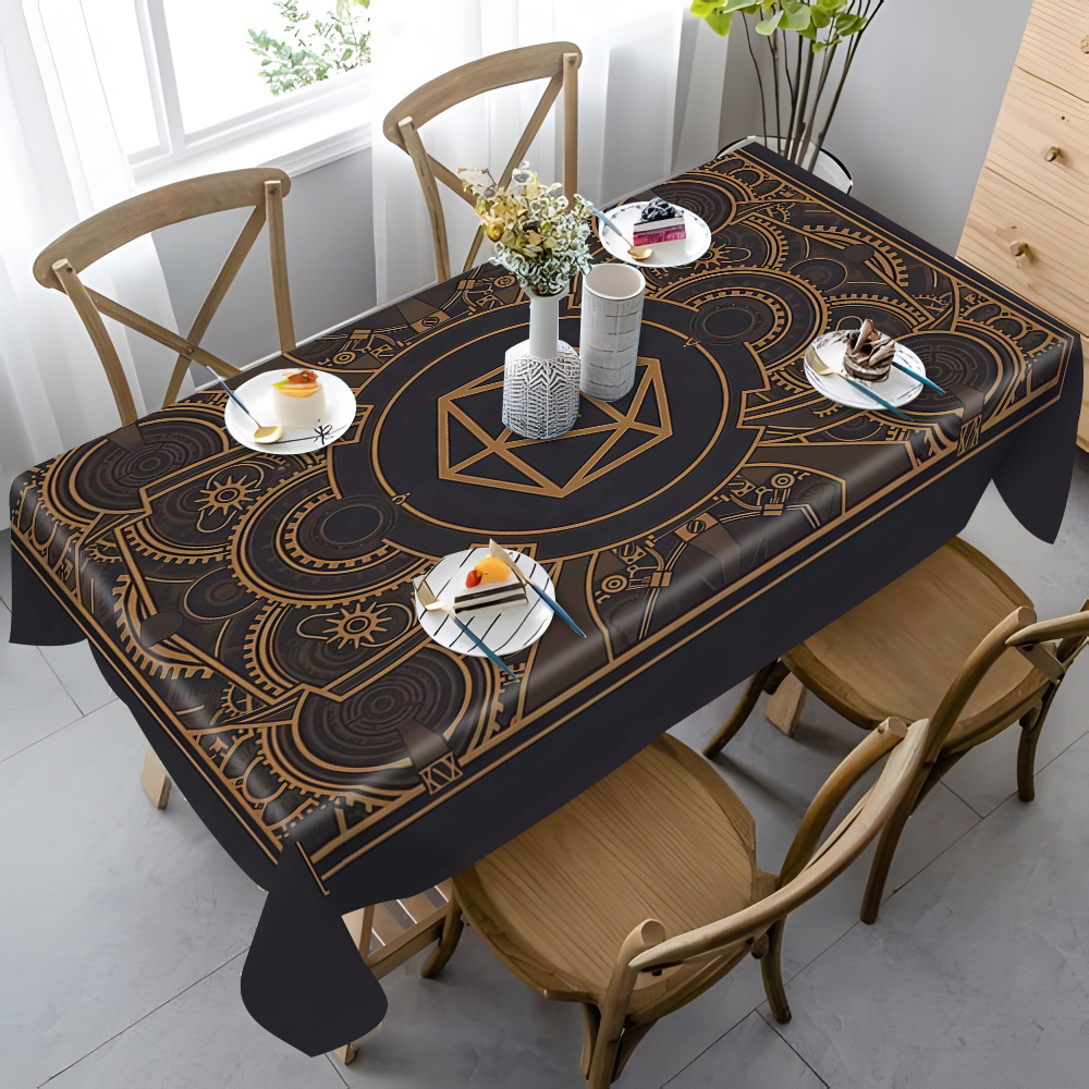 Steampunk Black Golden Gear Pa - Home Textiles Usa avaliação e preço