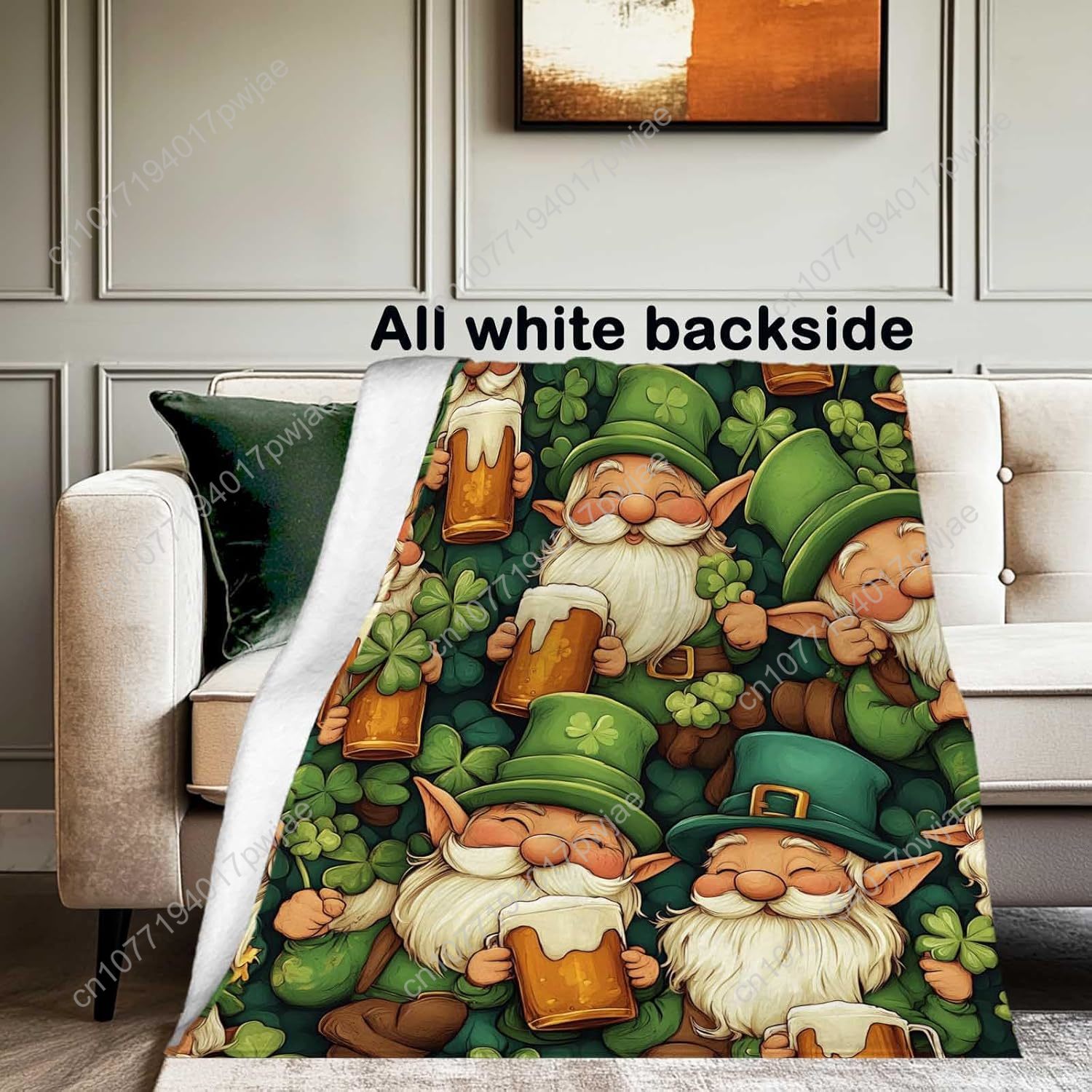 St. Patrick’s Day Gnome Throw  - Home Textiles Usa avaliação e preço