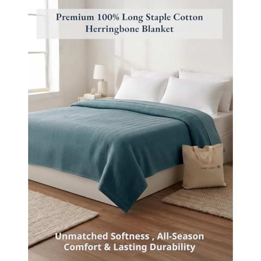 King Size Blankets for Bed - 1 - Wool Blanket Herringbone avaliação e preço